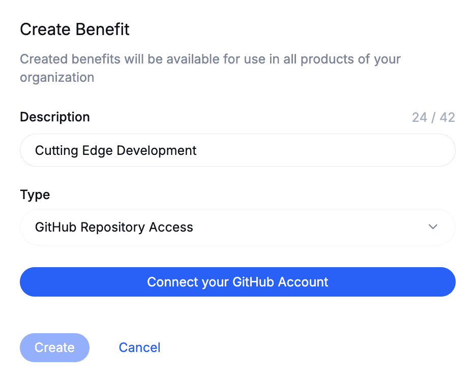 GitHub Repository Benefit Form